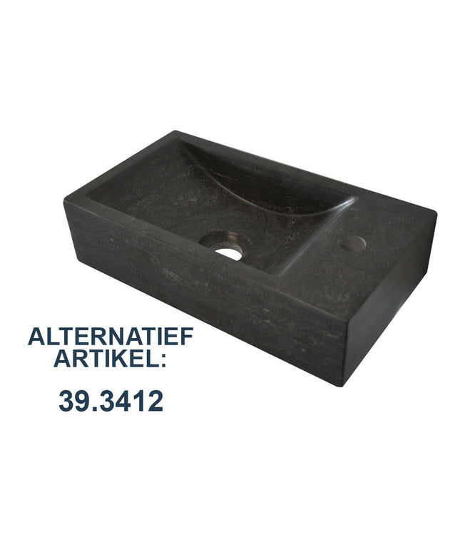 Wiesbaden Raw fontein rechts 40 x 22 cm hardsteen gezoet | Schwertz & Co