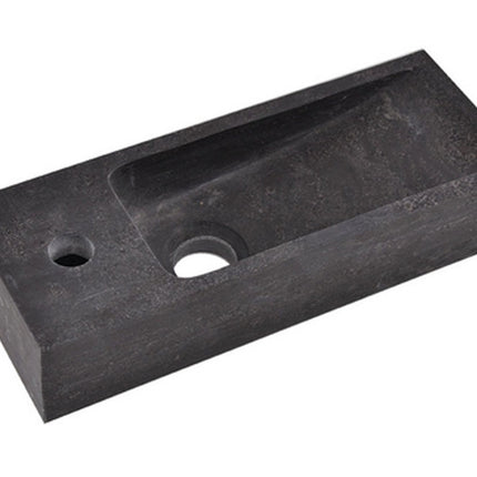 Wiesbaden Raw smalle fontein links 38 x 14 cm hardsteen gezoet - detailfoto | Schwertz & Co