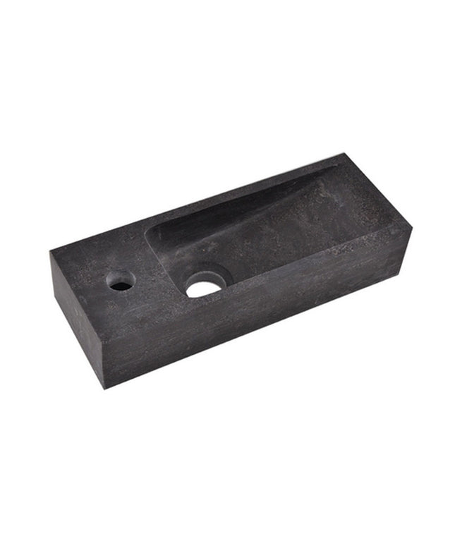 Wiesbaden Raw smalle fontein links 38 x 14 cm hardsteen gezoet - detailfoto | Schwertz & Co