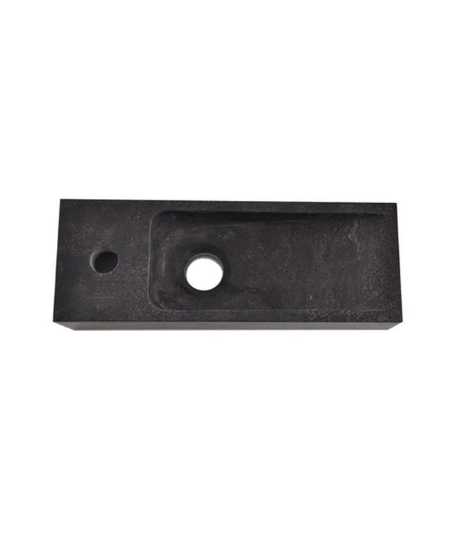 Wiesbaden Raw smalle fontein links 38 x 14 cm hardsteen gezoet - sfeerfoto | Schwertz & Co