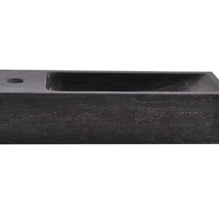 Wiesbaden Raw smalle fontein links 38 x 14 cm hardsteen gezoet - detailfoto oppervlak | Schwertz & Co