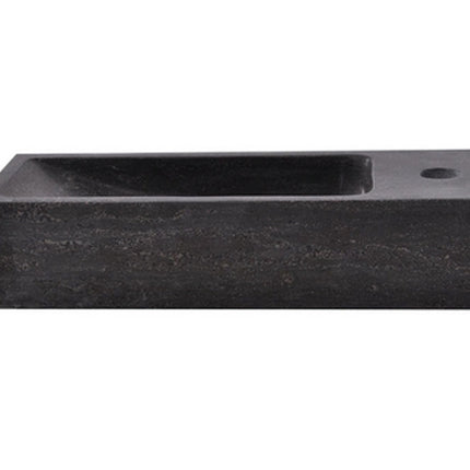 Wiesbaden Raw smalle fontein rechts 38 x 14 cm hardsteen gezoet - detailfoto | Schwertz & Co