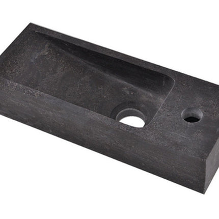 Wiesbaden Raw smalle fontein rechts 38 x 14 cm hardsteen gezoet - sfeerfoto | Schwertz & Co