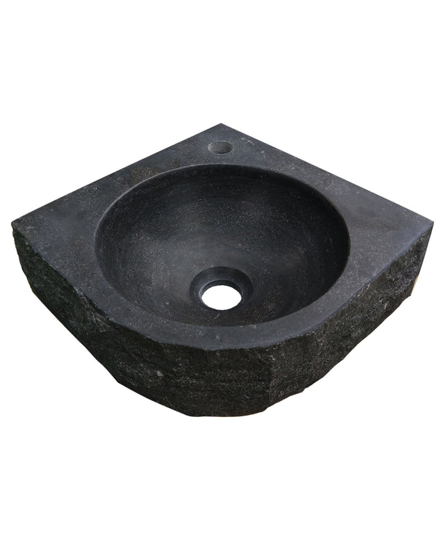 Wiesbaden Raw hoekfontein hamerslag 30 x 30 cm hardsteen gezoet | Schwertz & Co