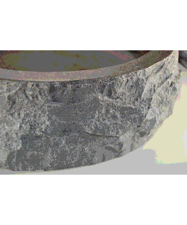 Wiesbaden Raw waskom rond hamerslag hardsteen gezoet 40 x 12 cm - detailfoto | Schwertz & Co