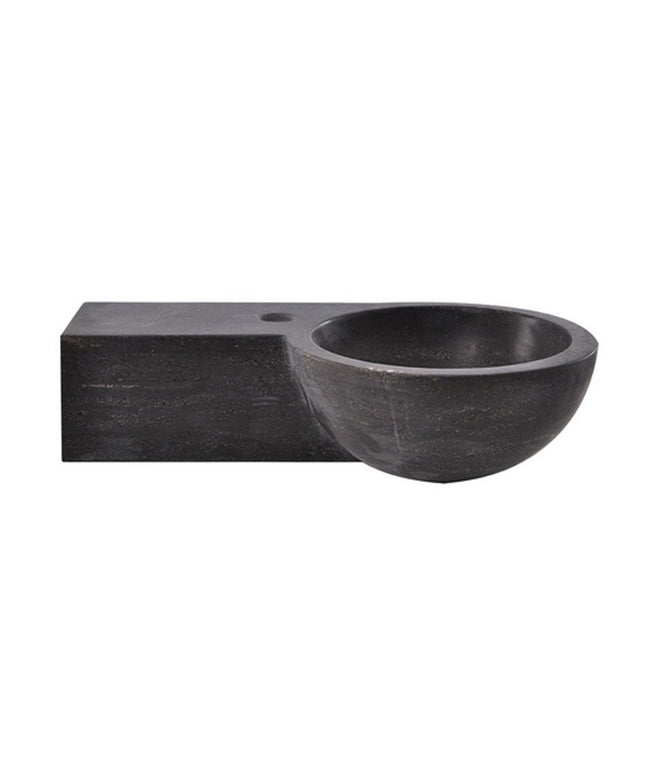 Wiesbaden Raw fontein links rond 40 x 23 cm hardsteen gezoet | Schwertz & Co