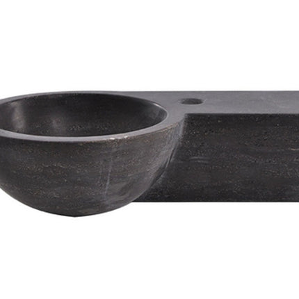 Wiesbaden Raw fontein rechts rond 40 x 23 cm hardsteen gezoet | Schwertz & Co