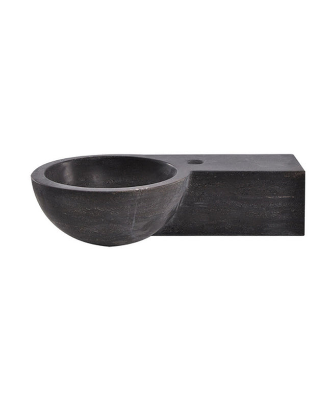 Wiesbaden Raw fontein rechts rond 40 x 23 cm hardsteen gezoet | Schwertz & Co