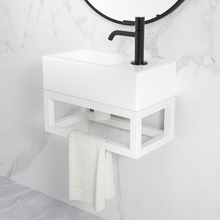 Wiesbaden Nick frame voor fontein 39,5 cm mat wit - sfeerfoto | Schwertz & Co