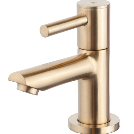 Wiesbaden Rhea S mini fonteinset links geborsteld messing - detailfoto | Schwertz & Co