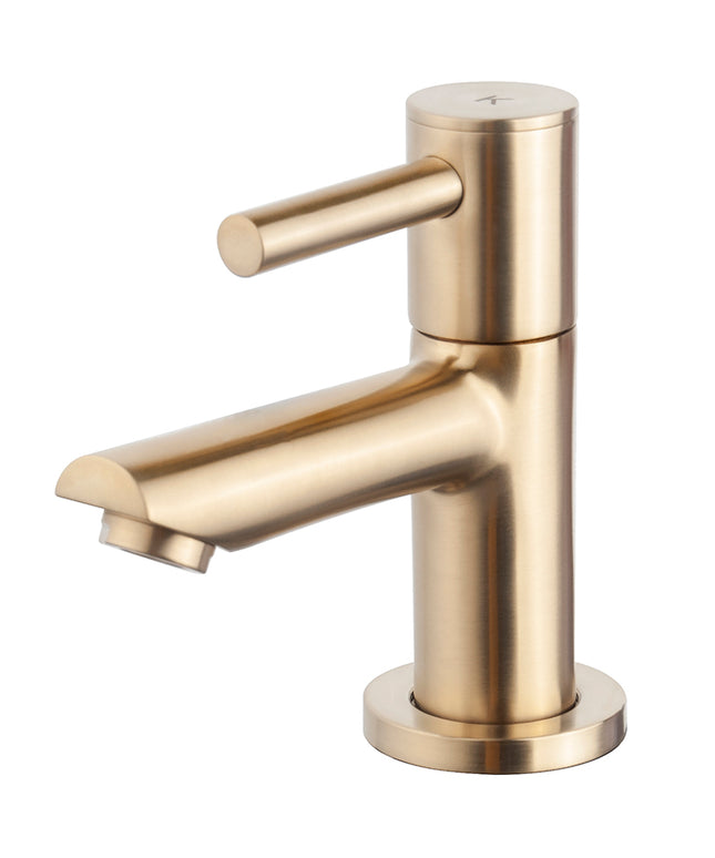 Wiesbaden Rhea S mini fonteinset links geborsteld messing - detailfoto | Schwertz & Co