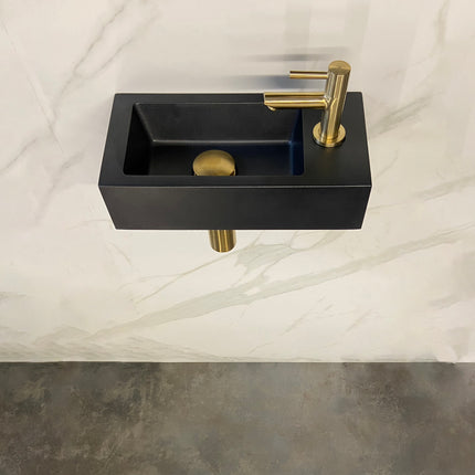 Wiesbaden Rhea S mini fonteinset rechts quartz geborsteld messing | Schwertz & Co