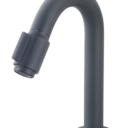 Wiesbaden Rhea S mini fonteinset links quartz mat zwart - detailfoto kraan | Schwertz & Co