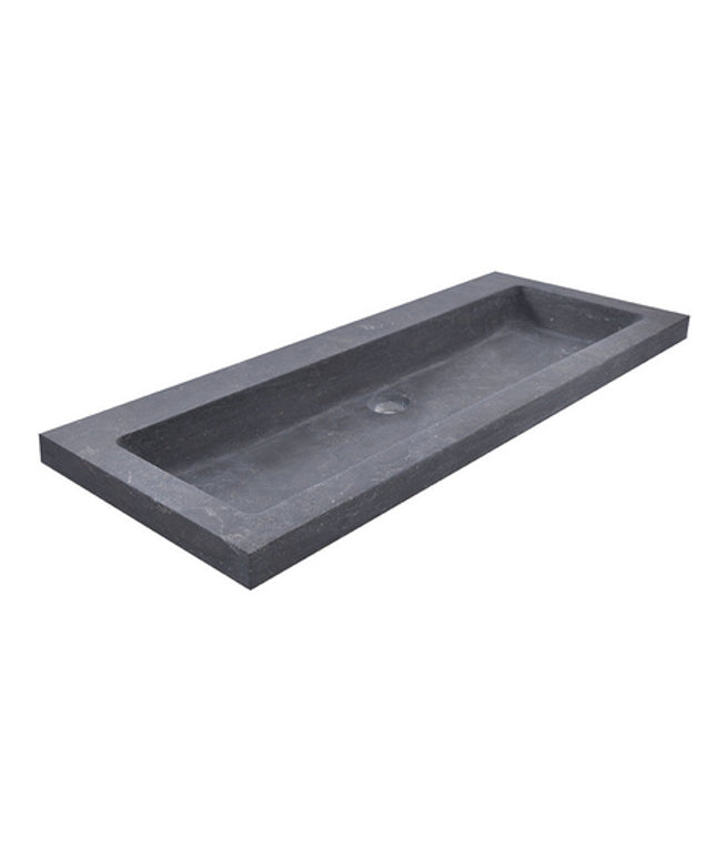 Wiesbaden Raw wastafel 100 x 46 cm zonder kraangat hardsteen gezoet | Schwertz & Co