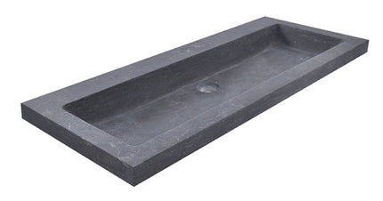 Wiesbaden Raw wastafel 100 x 46 cm met 1 kraangat hardsteen gezoet | Schwertz & Co