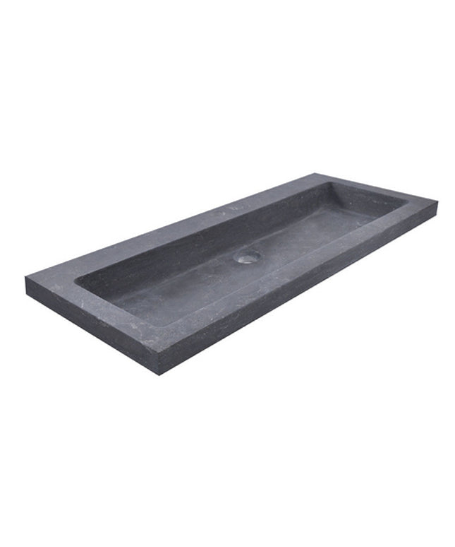 Wiesbaden Raw wastafel 100 x 46 cm met 1 kraangat hardsteen gezoet | Schwertz & Co