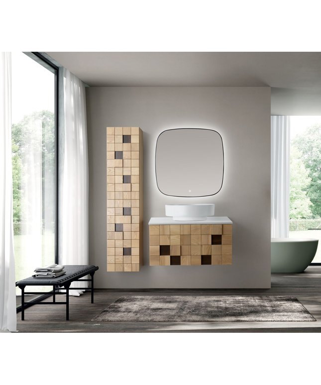 ALONI Wonda Wastafelblad – 80 cm – Kunstmarmer – Mat Wit