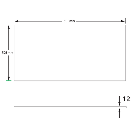 ALONI Wonda Wastafelblad – 80 cm – Kunstmarmer – Mat Wit