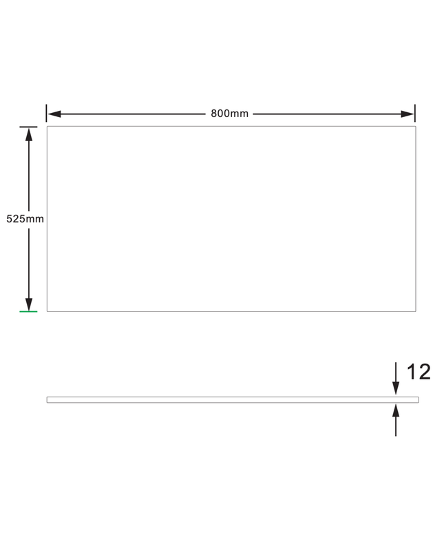 ALONI Wonda Wastafelblad – 80 cm – Kunstmarmer – Mat Wit