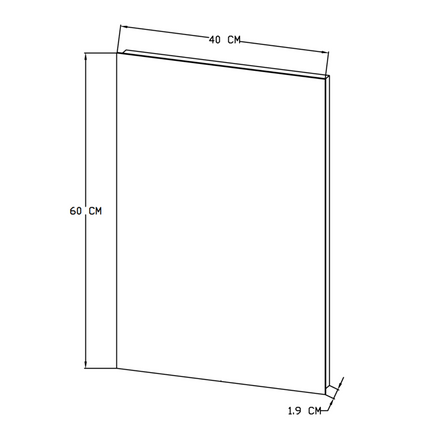 ALONI MKADO toiletspeigel – met lijst – 40x60x1,9 cm – Wit marmer