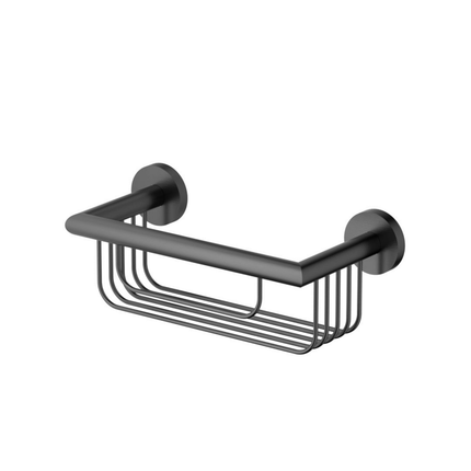 Aloni doucherek – wandmodel – 30 cm – gunmetal grijs – roestvrij staal