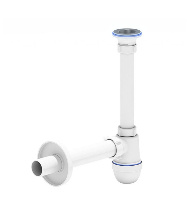 ALONI bekersifon met afvoerrooster – Ø40 mm – Chroom