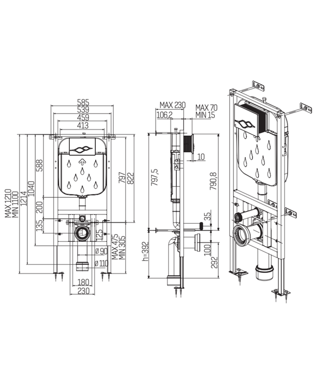 Creavit inbouwreservoir