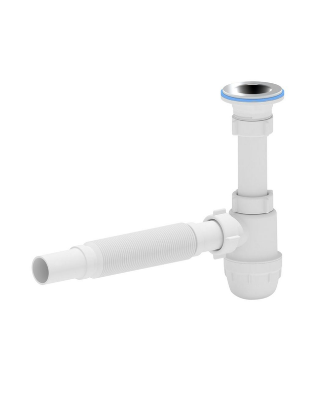 ALONI flexibele bekersifon met afvoerrooster – Ø32 cm – Wit