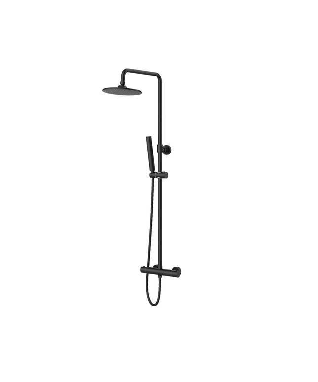 ALONI douchekolom Optimo Rondo – mat zwart