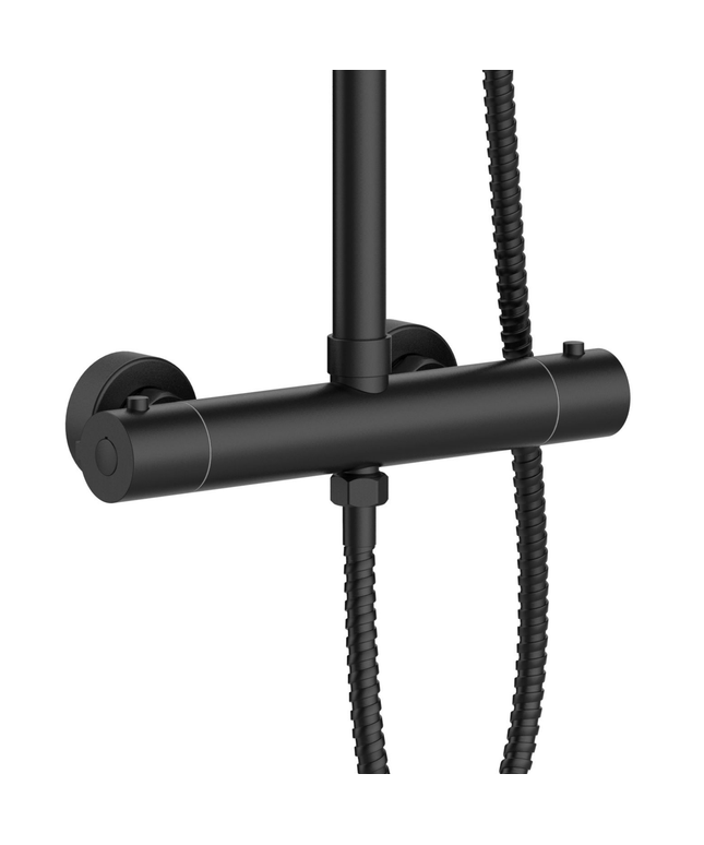 ALONI douchekolom Optimo Rondo – mat zwart