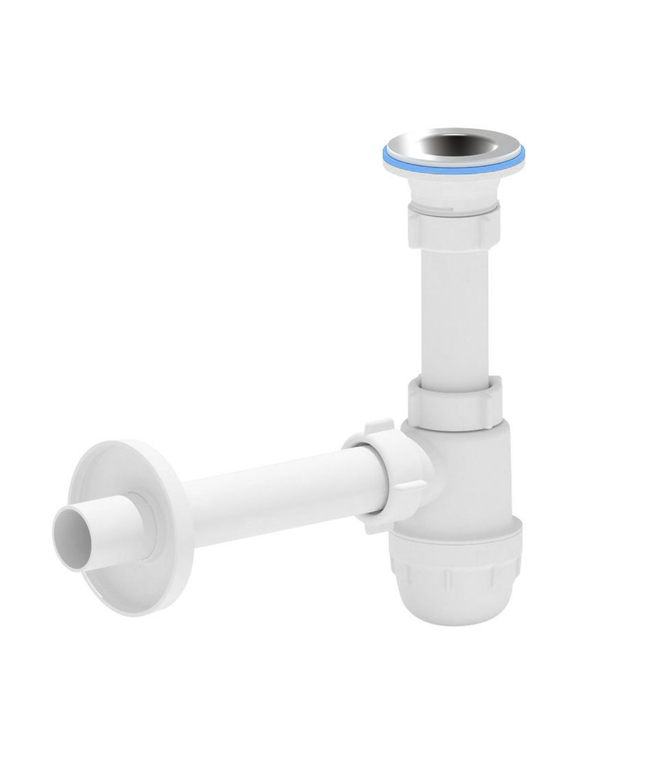 ALONI bekersifon met afvoerrooster – Ø32 mm – Wit