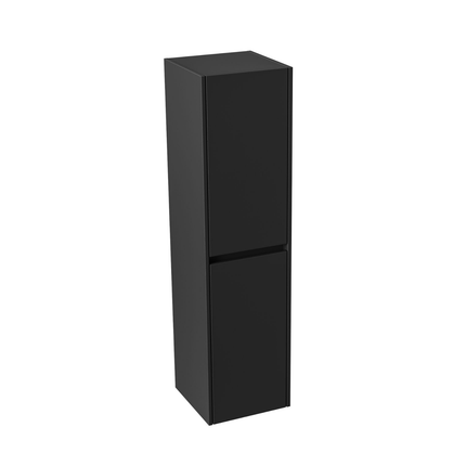 Aloni Hayat High bathroom cabinet - 35x135x35 cm - matt black - handle -free & soft close - reversible