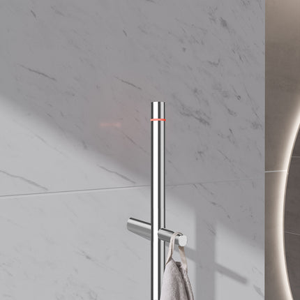 Wiesbaden Callista elektrische staafhanddoekradiator chroom 150 cm - sfeerfoto | Schwertz & Co