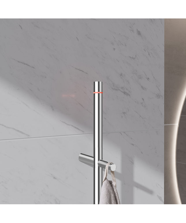 Wiesbaden Callista elektrische staafhanddoekradiator chroom 150 cm - sfeerfoto | Schwertz & Co