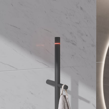 Wiesbaden Callista elektrische handdoekradiator gunmetal - sfeerfoto | Schwertz & Co