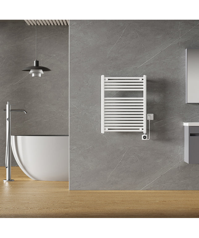 Wiesbaden Elara elektrische radiator Smart WiFi 60 cm glans wit - sfeerfoto | Schwertz & Co