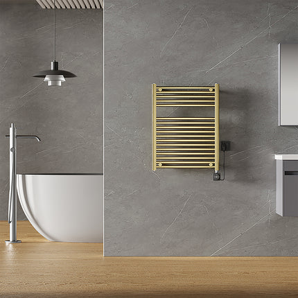 Wiesbaden Elara elektrische radiator Smart WiFi geborsteld messing - detailfoto | Schwertz & Co