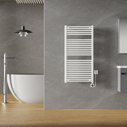 Wiesbaden Elara elektrische radiator 118,5 x 60 cm glans wit - detailfoto | Schwertz & Co