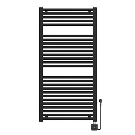 Wiesbaden Elara elektrische radiator 118,5 x 60 cm mat zwart | Schwertz & Co
