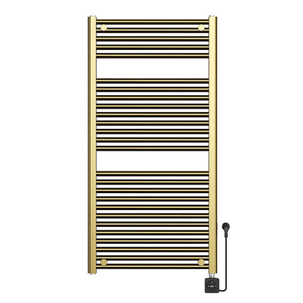 Wiesbaden Elara elektrische radiator geborsteld messing | Schwertz & Co