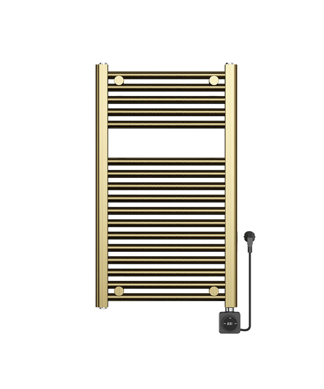 Wiesbaden Elara elektrische radiator 76,6 x 45 cm geborsteld messing | Schwertz & Co