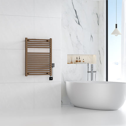 Wiesbaden Elara elektrische radiator Smart WiFi geborsteld brons koper - detailfoto | Schwertz & Co