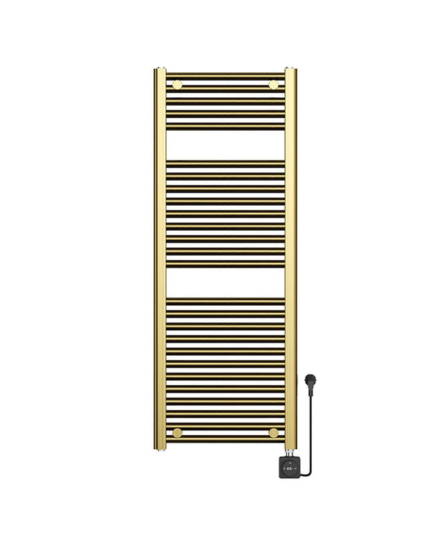 Wiesbaden Elara elektrische radiator Smart WiFi geborsteld messing | Schwertz & Co