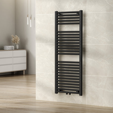 Wiesbaden Elara sierradiator 118,5 x 45 cm mat zwart - sfeerfoto | Schwertz & Co