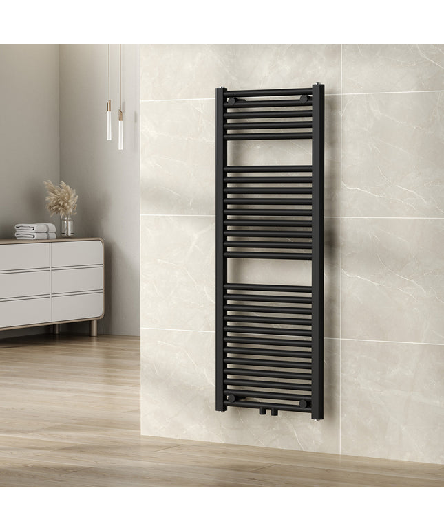 Wiesbaden Elara sierradiator 118,5 x 45 cm mat zwart - sfeerfoto | Schwertz & Co