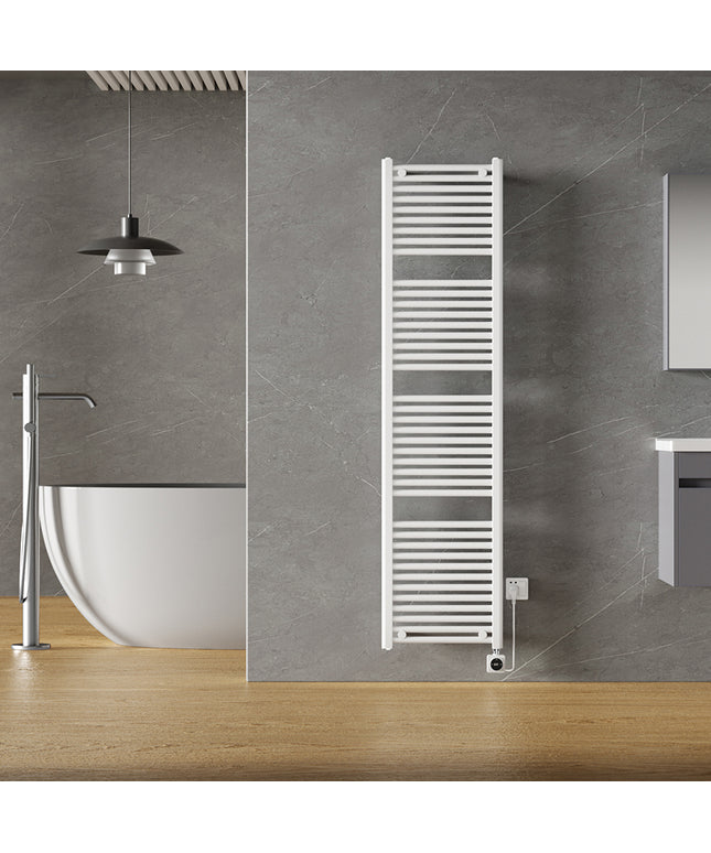 Wiesbaden Elara elektrische radiator 181,7 x 45 cm glans wit - sfeerfoto | Schwertz & Co
