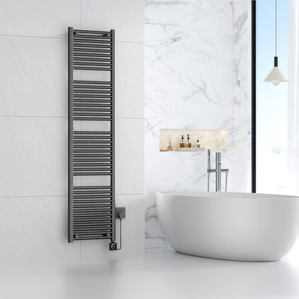 Wiesbaden Elara elektrische radiator gunmetal - detailfoto | Schwertz & Co