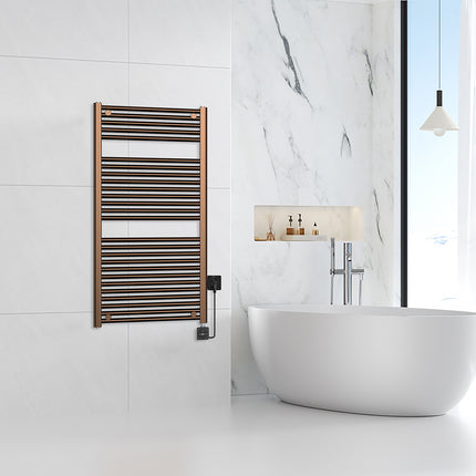 Wiesbaden Elara elektrische radiator geborsteld brons koper - detailfoto | Schwertz & Co