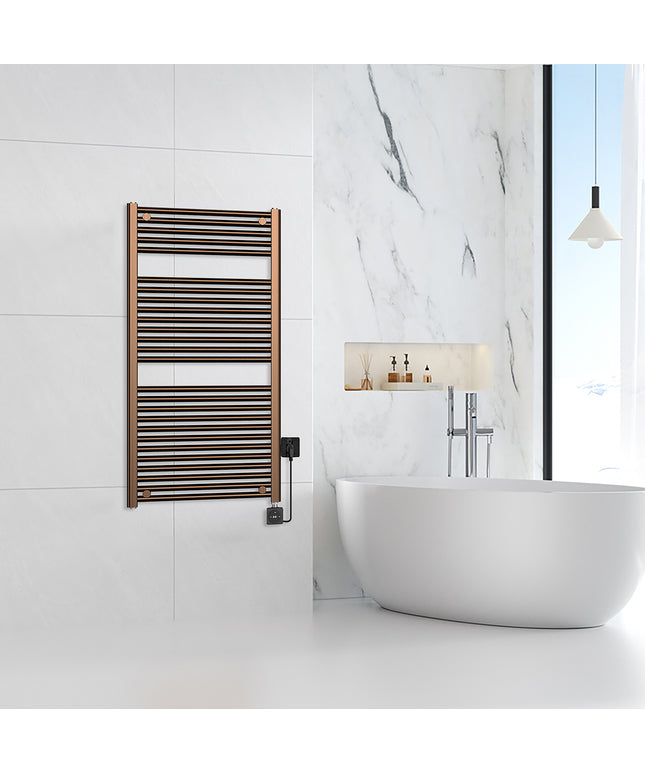 Wiesbaden Elara elektrische radiator geborsteld brons koper - detailfoto | Schwertz & Co