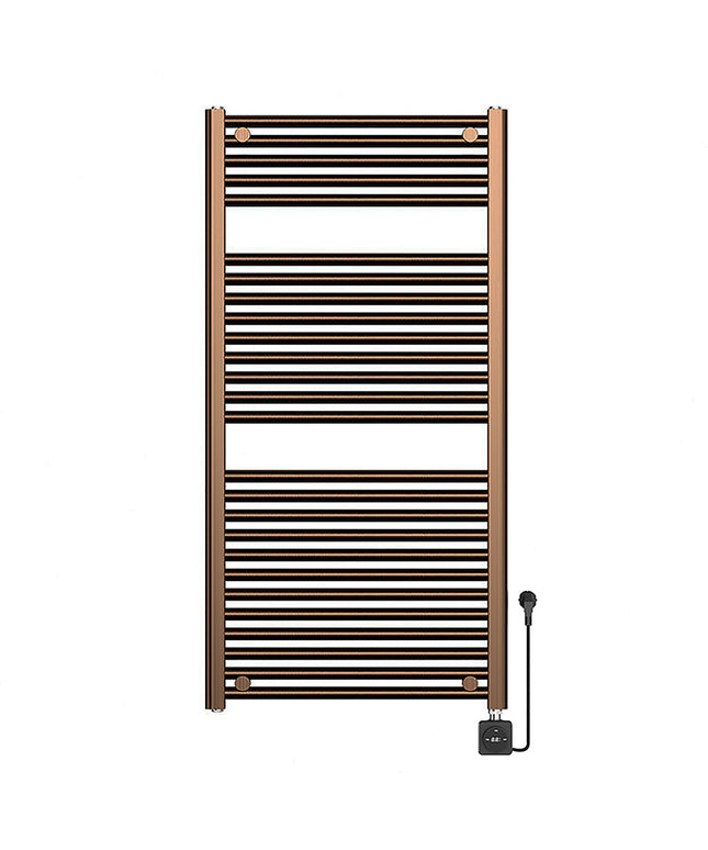 Wiesbaden Elara elektrische radiator geborsteld brons koper | Schwertz & Co